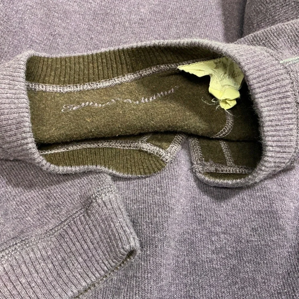 Tommy Bahama Cotton Blend Pullover Sweater Henley Neck Purple‎ Medium